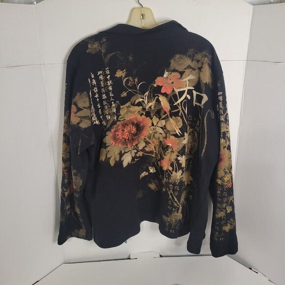 Vintage Jess & Jane Jacket Women Med Sparkle Zipper‎ boho chic Y2K business fun - Picture 7 of 7